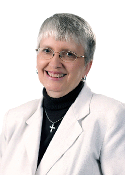 Millie in white jacket